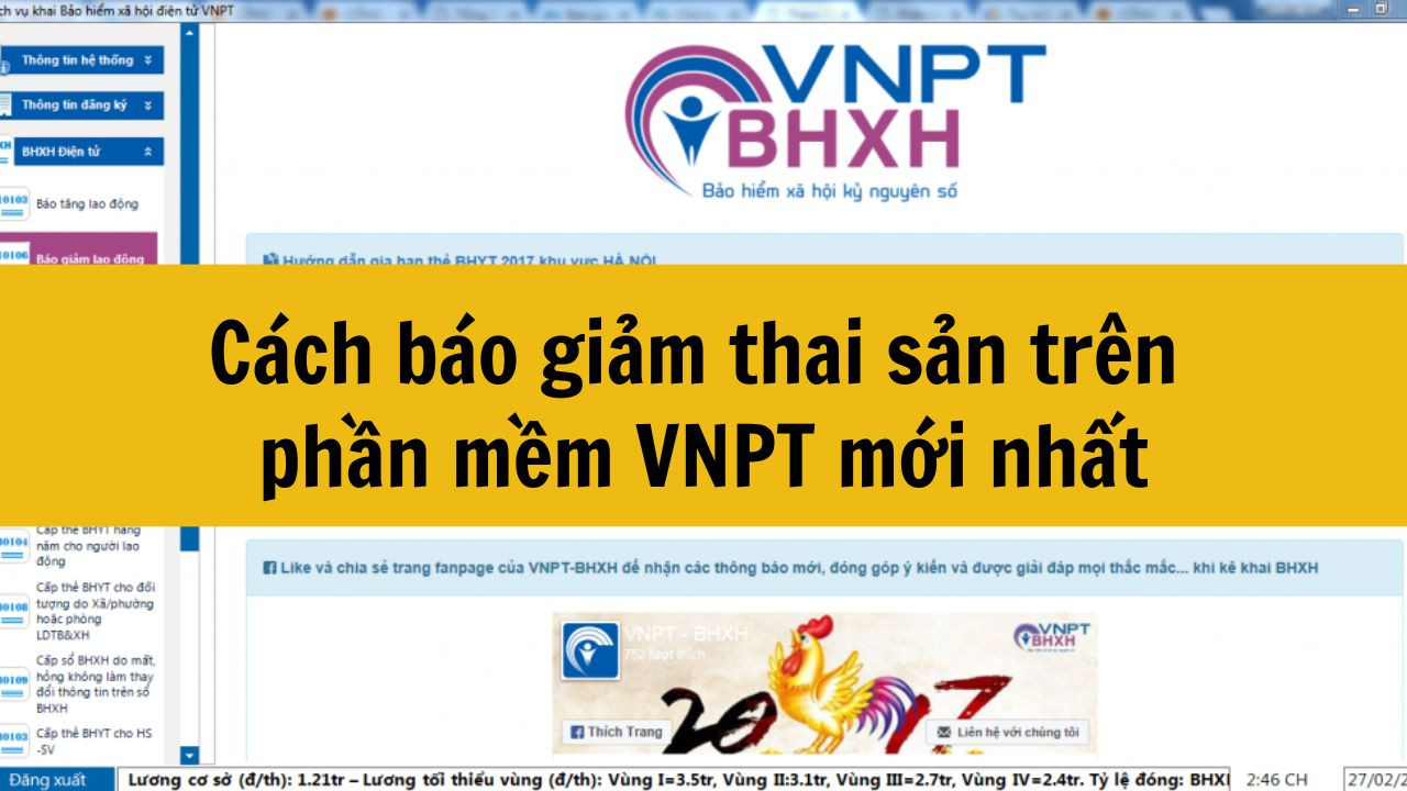 Cách báo giảm thai sản trên phần mềm VNPT mới nhất 2025