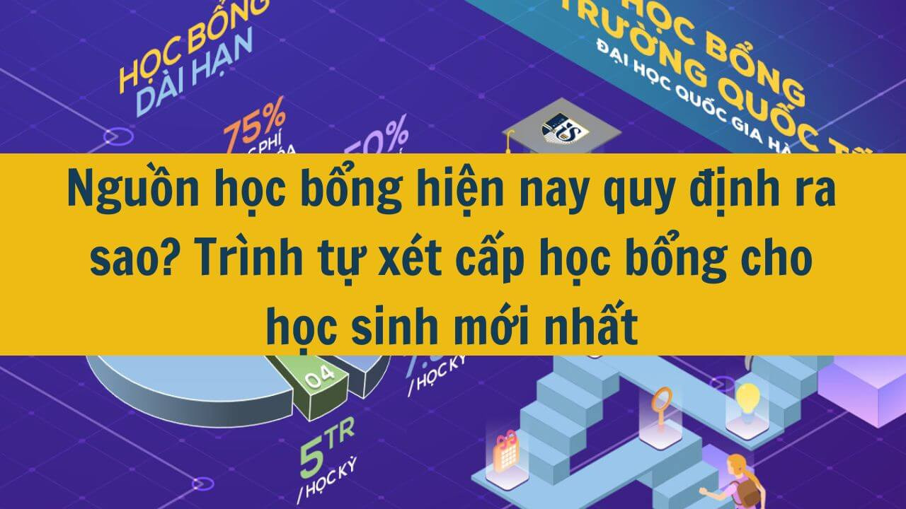 Nguồn học bổng hiện nay quy định ra sao? Trình tự xét cấp học bổng cho học sinh mới nhất 2025