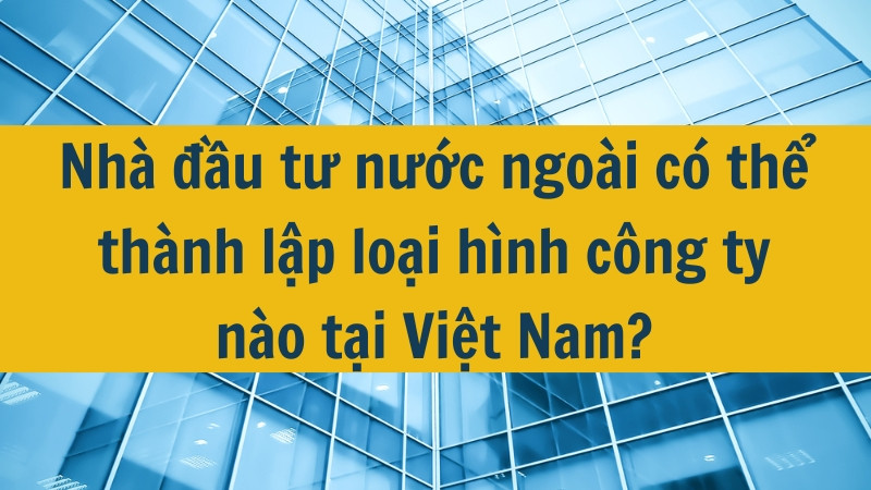 Nhà đầu tư nước ngoài có thể thành lập loại hình công ty nào tại Việt Nam?