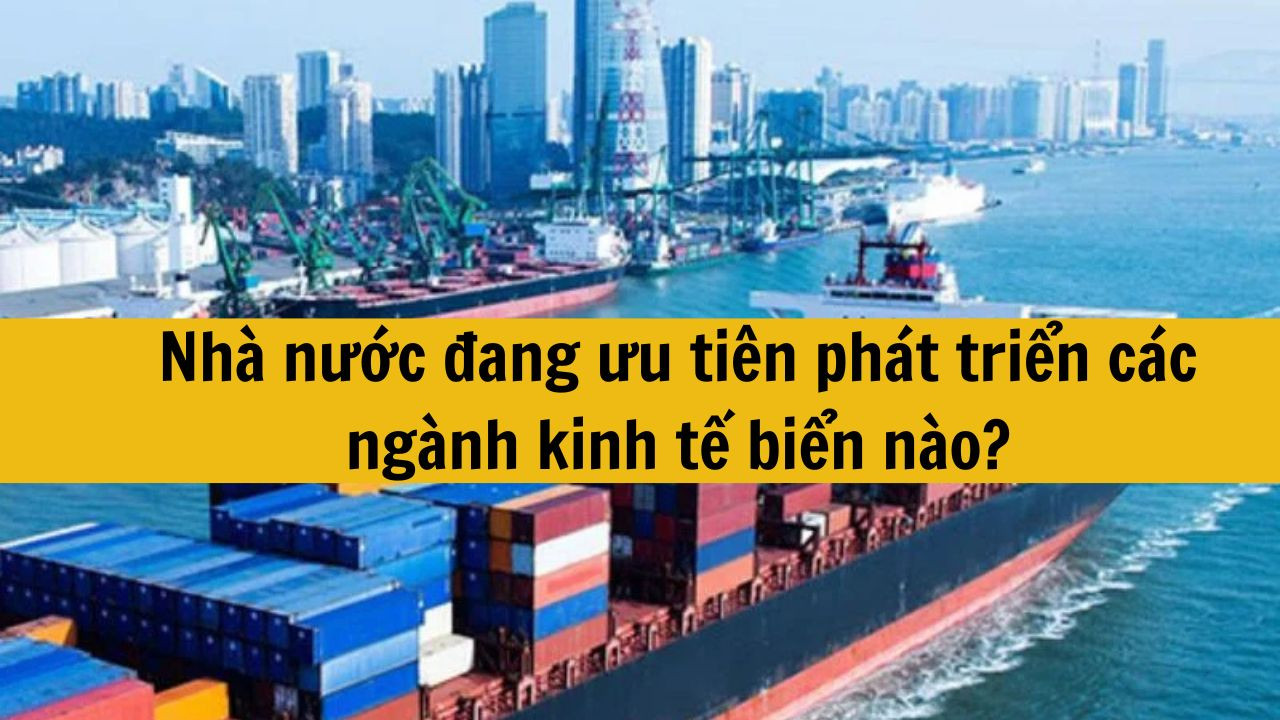 Nhà nước đang ưu tiên phát triển các ngành kinh tế biển nào?
