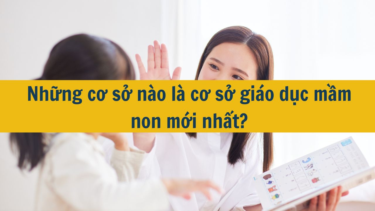 Những cơ sở nào là cơ sở giáo dục mầm non mới nhất 2025?