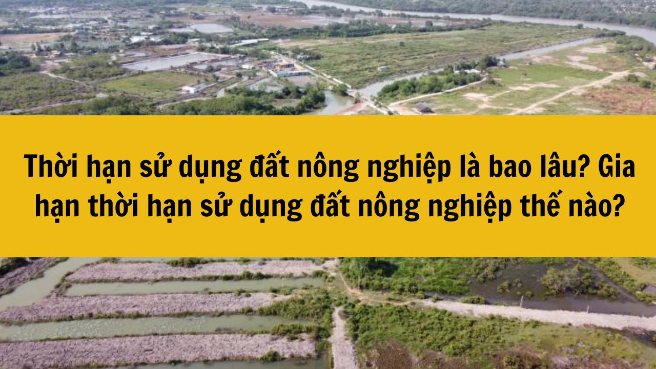 Thời hạn sử dụng đất nông nghiệp là bao lâu? Gia hạn  thời hạn sử dụng đất nông nghiệp thế nào?