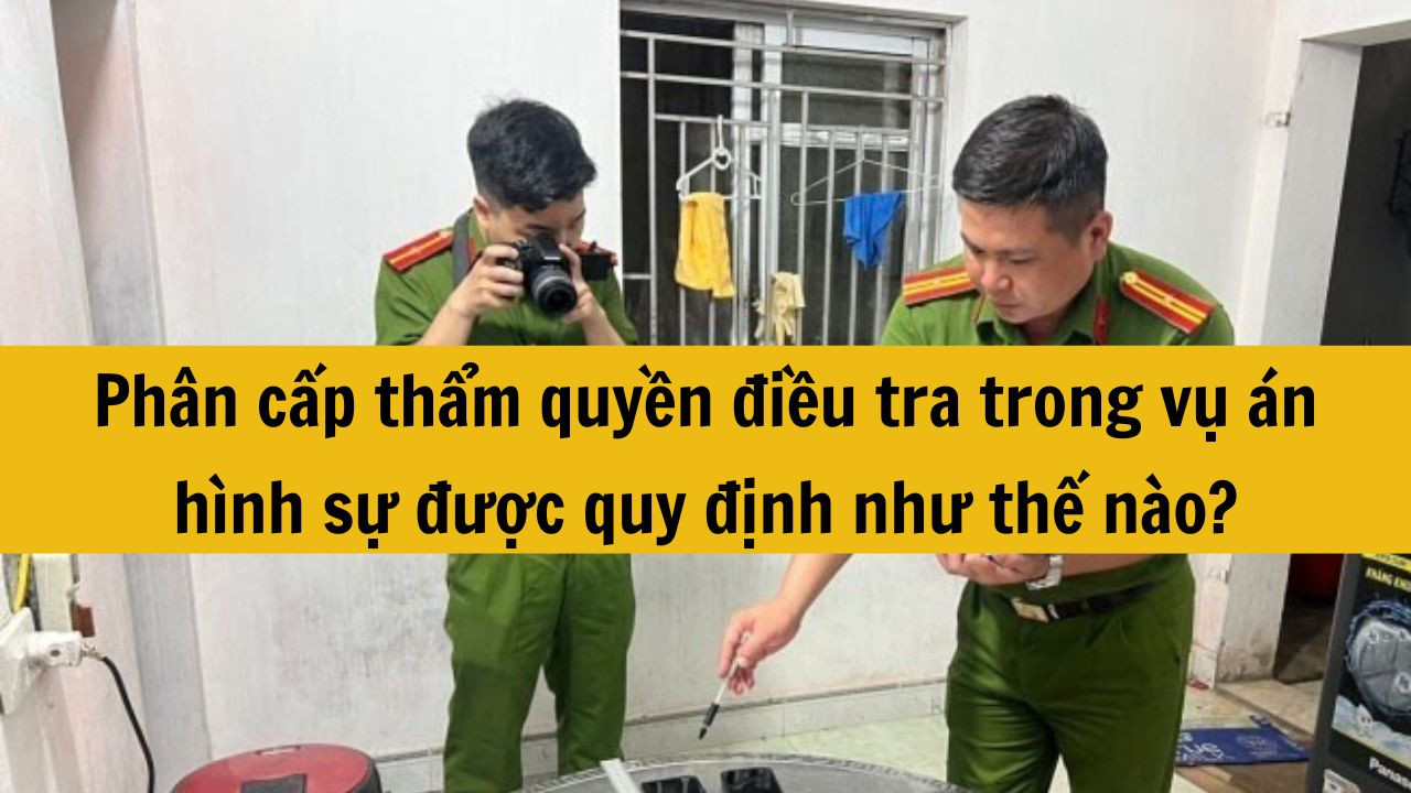 Phân cấp thẩm quyền điều tra trong vụ án hình sự được quy định như thế nào?