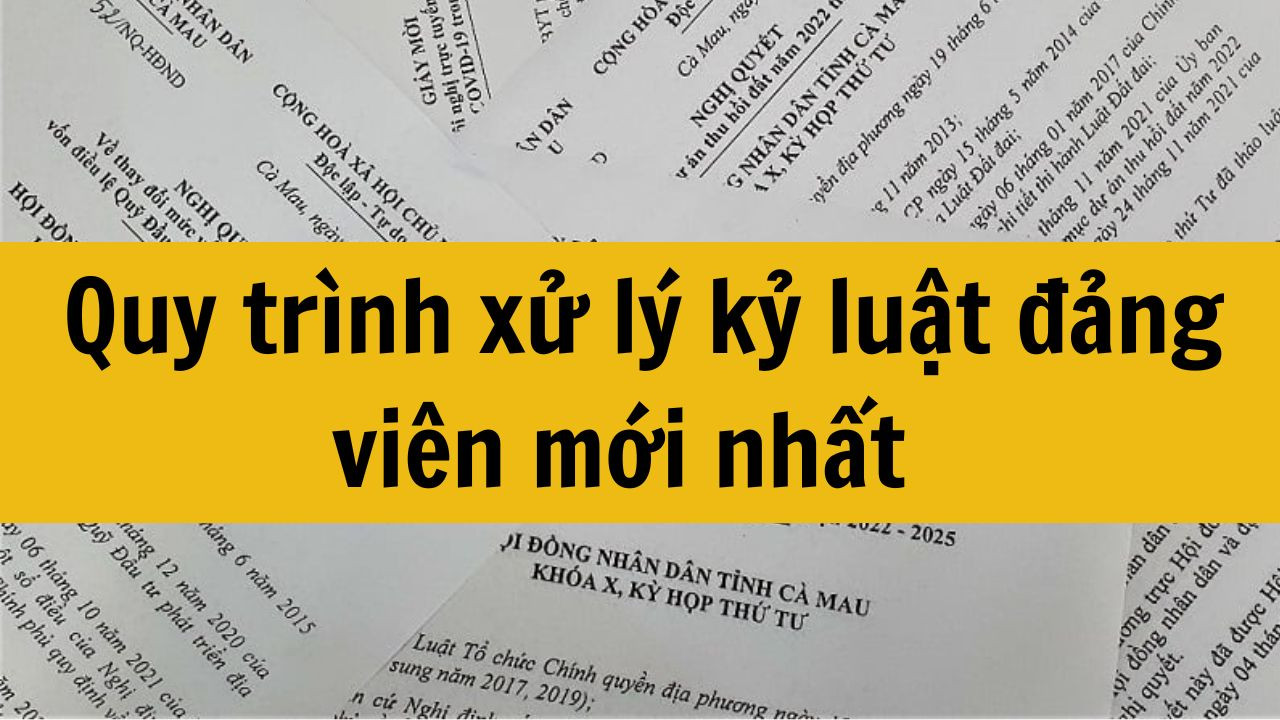 Quy trình xử lý kỷ luật Đảng viên chi tiết mới nhất 2025