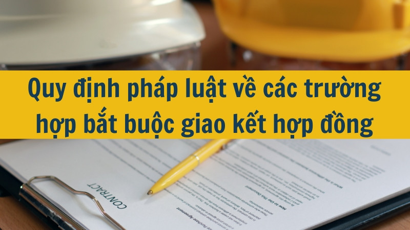 Quy định pháp luật về các trường hợp bắt buộc giao kết hợp đồng