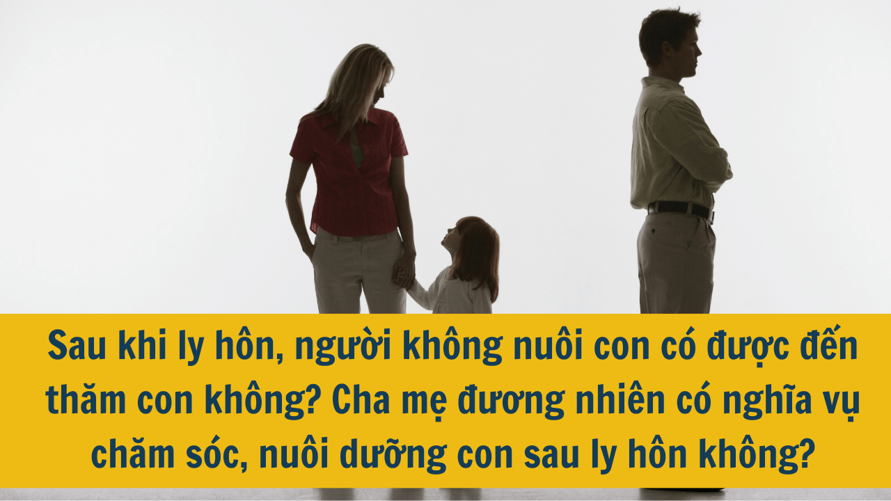 Sau khi ly hôn, người không nuôi con có được đến thăm con không? Cha mẹ đương nhiên có nghĩa vụ chăm sóc, nuôi dưỡng con sau ly hôn không?