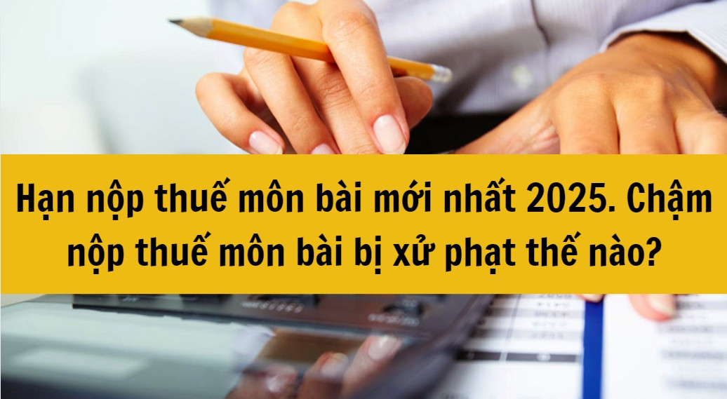 Hạn nộp thuế môn bài mới nhất 2025. Chậm nộp thuế môn bài bị xử phạt thế nào?