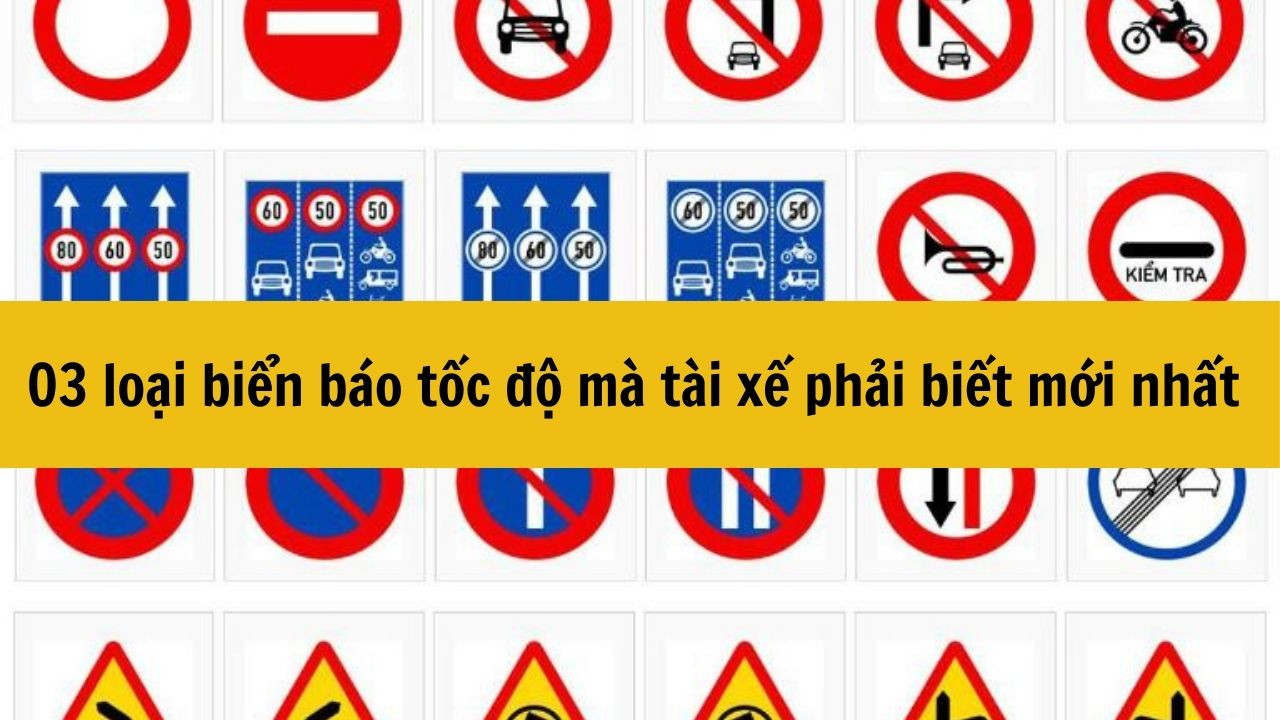 03 loại biển báo tốc độ mà tài xế phải biết mới nhất 2025