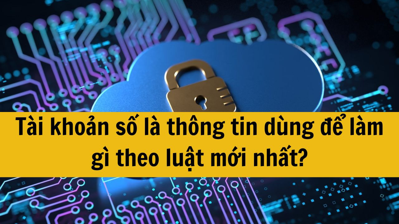 Tài khoản số là thông tin dùng để làm gì theo luật mới nhất 2025?
