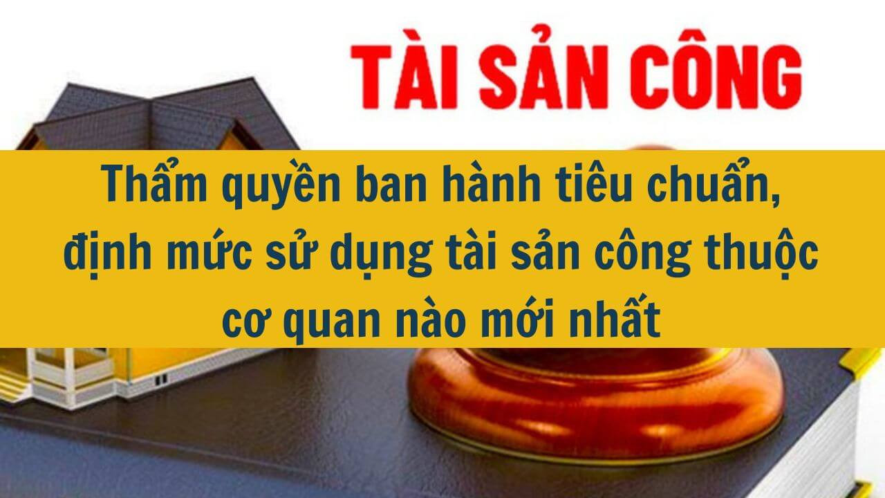 Thẩm quyền ban hành tiêu chuẩn, định mức sử dụng tài sản công thuộc cơ quan nào mới nhất 2025