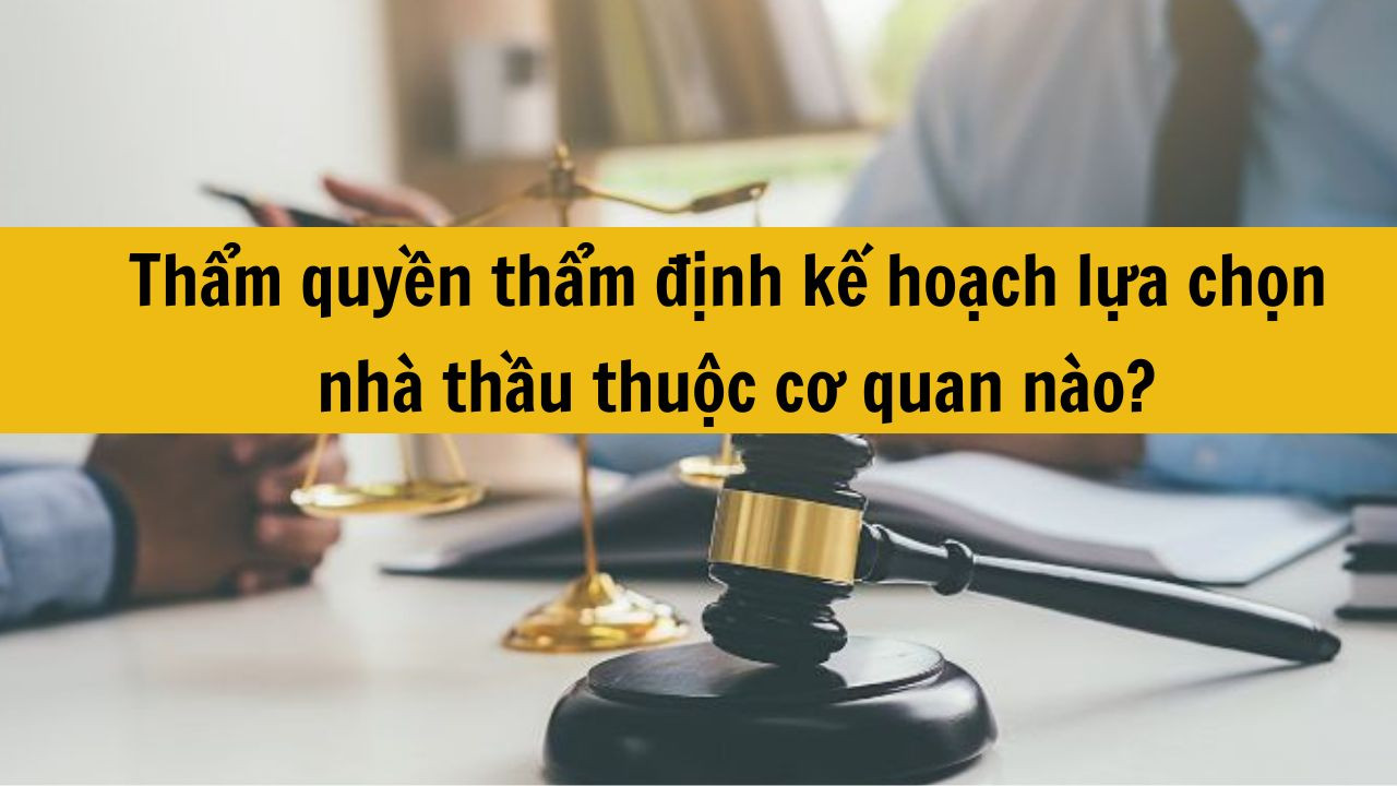 Thẩm quyền thẩm định kế hoạch lựa chọn nhà thầu thuộc cơ quan nào mới nhất 2025?