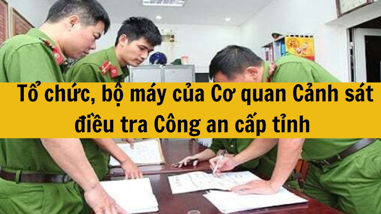 Tổ chức, bộ máy của Cơ quan Cảnh sát điều tra Công an cấp tỉnh quy định như thế nào?