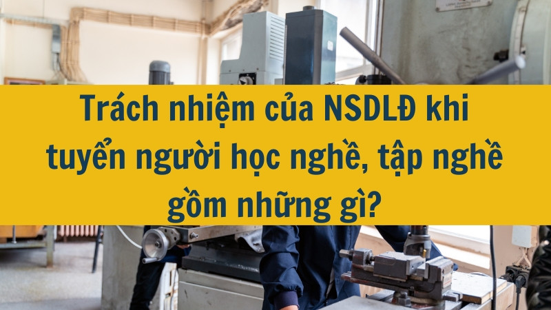 Trách nhiệm của NSDLĐ khi tuyển người học nghề, tập nghề gồm những gì?