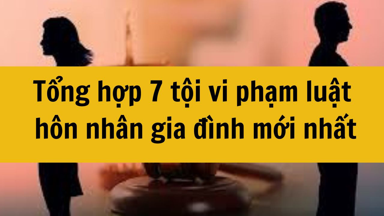 Tổng hợp 7 tội vi phạm luật hôn nhân gia đình mới nhất 2025