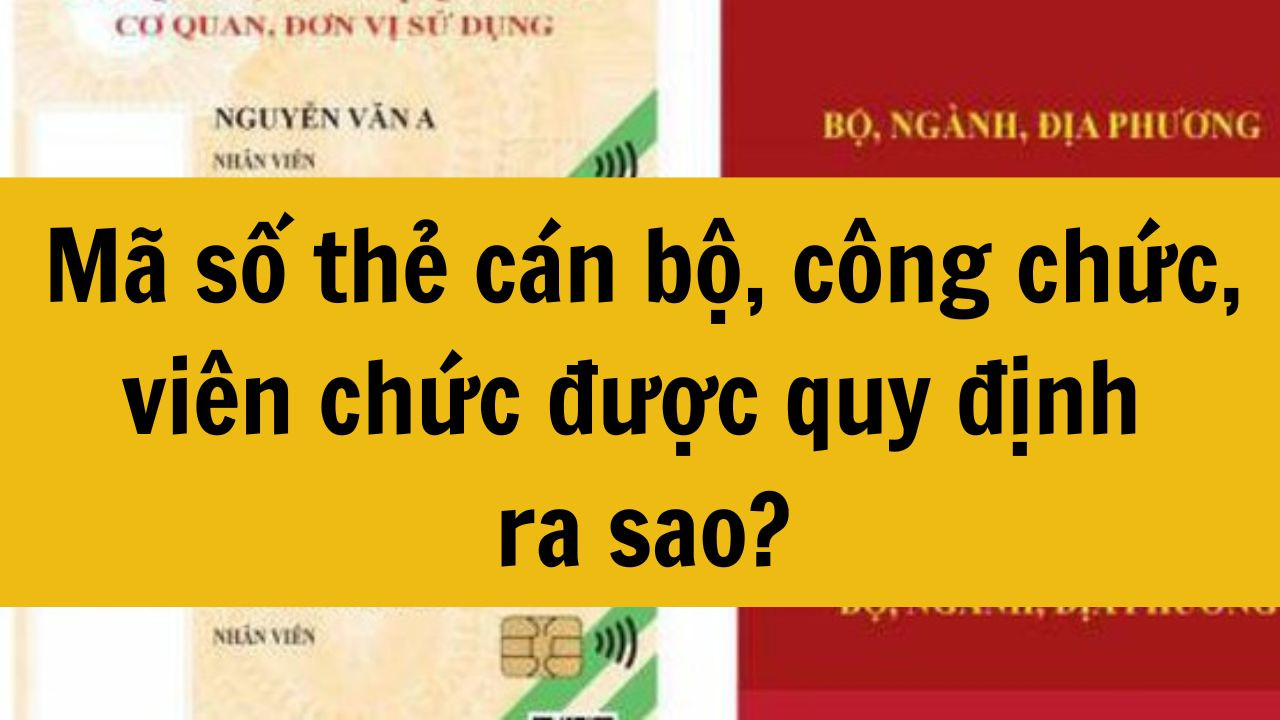 Mã số thẻ cán bộ, công chức, viên chức được quy định ra sao mới nhất 2025?